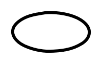 選択領域からパスを作って描いた楕円
